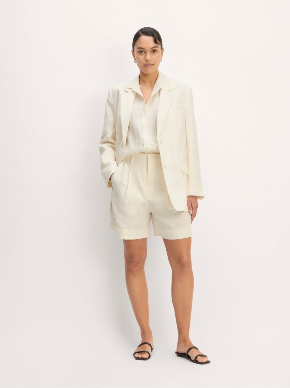 Everlane LINEN WAY-HIGH® DRAPE SHORT NWT Size 12